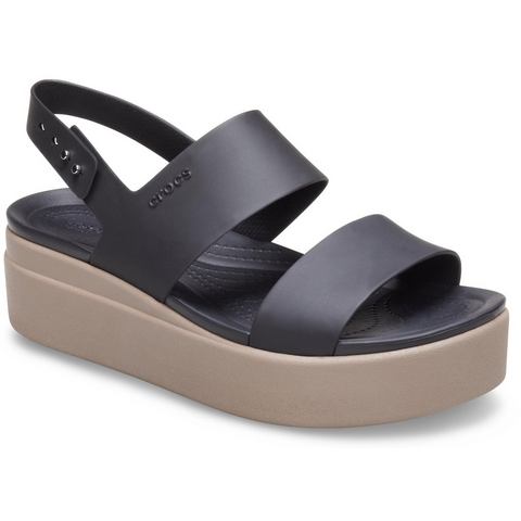 Crocs Sleehaksandaaltjes Brooklyn Low Wedge zomerschoen, sandaal, keilhak, met modieuze plateauzool