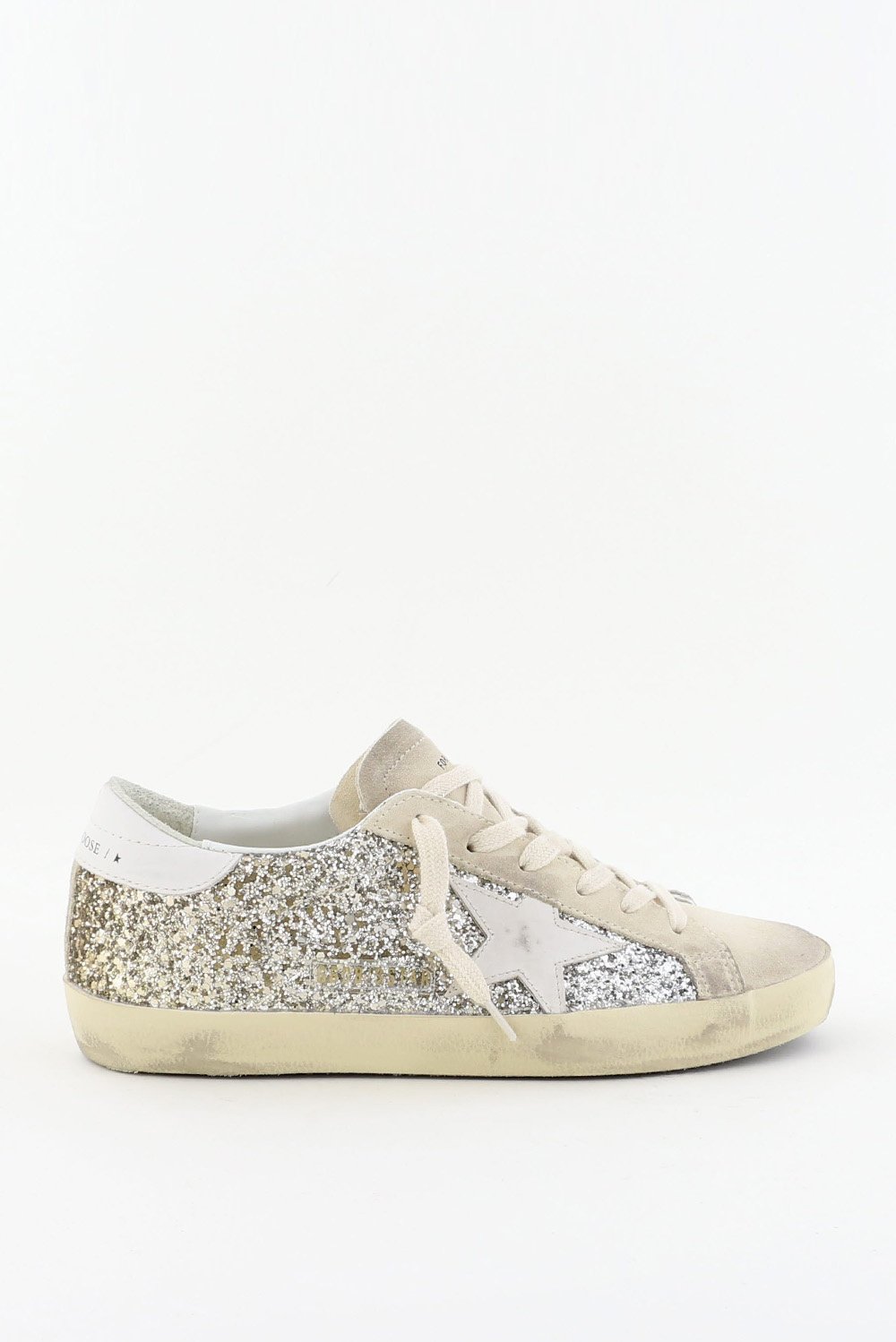 Golden Goose sneakers Superstar met glitter goud/ zilver