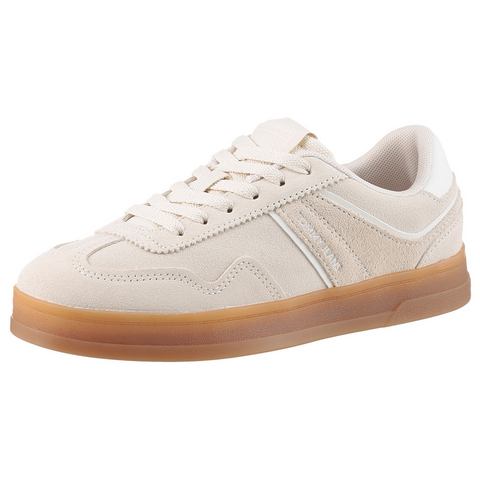 TOMMY JEANS Plateausneakers THE GREENWICH SUEDE vrijetijdsschoen, halve schoen, veterschoen met gepolsterde schacht