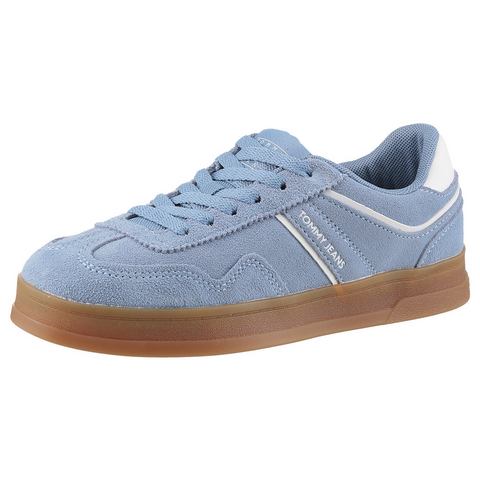 TOMMY JEANS Plateausneakers THE GREENWICH SUEDE vrijetijdsschoen, halve schoen, veterschoen met gepolsterde schacht