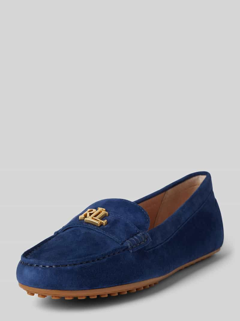 Lauren Ralph Lauren Leren loafers met labelapplicatie van Lauren Ralph LaureL, model 'BARNSBURY'