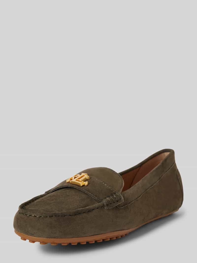 Lauren Ralph Lauren Leren loafers met labelapplicatie van Lauren Ralph LaureL, model 'BARNSBURY'