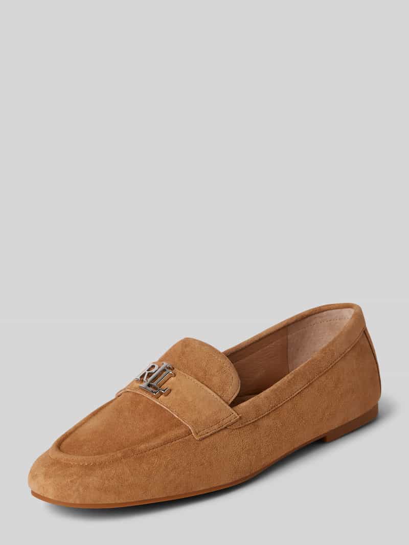 Lauren Ralph Lauren Leren loafers met labelapplicatie, model 'AVERI III'