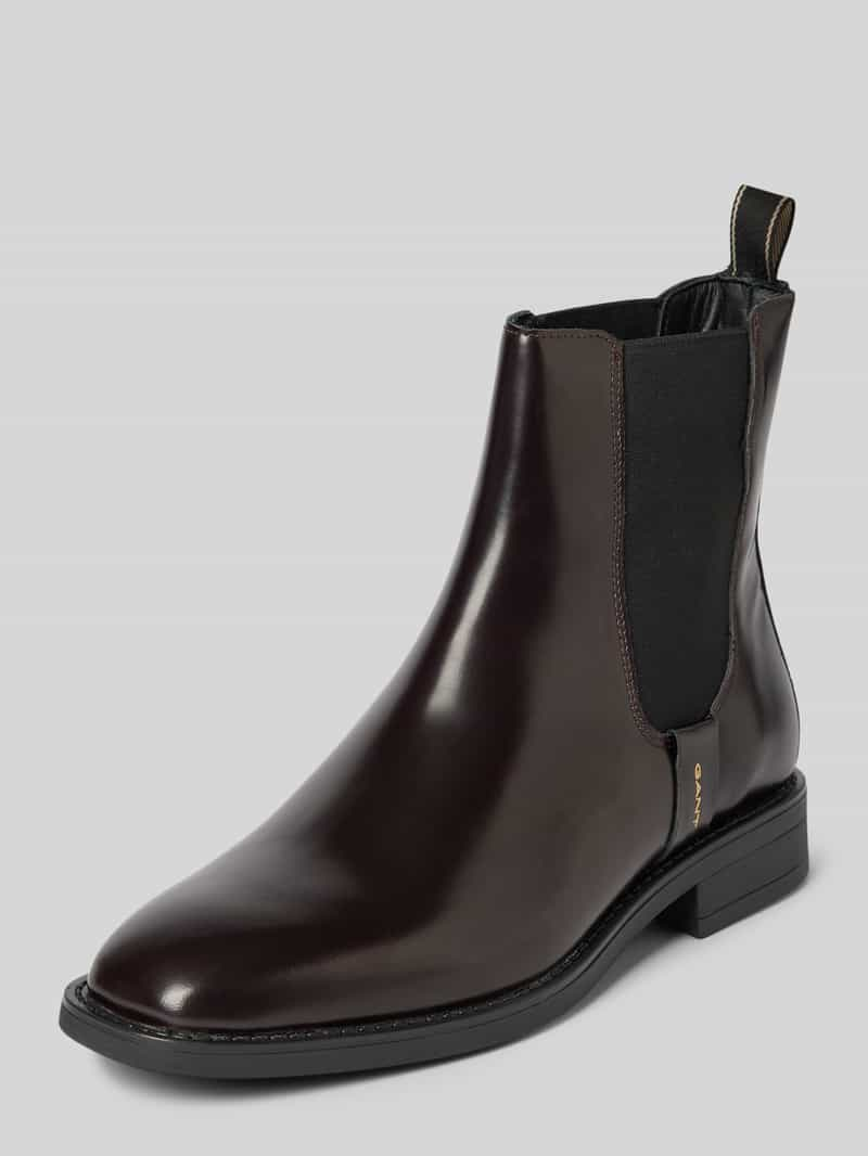 Gant Chelsea boots van leer met labeldetail, model 'Fayy'