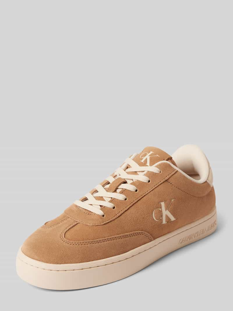 Calvin Klein Jeans Leren sneakers met labelprint