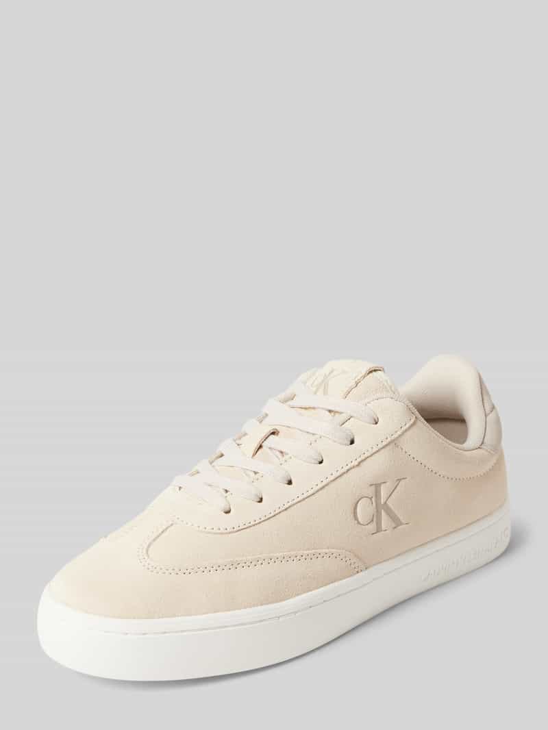 Calvin Klein Jeans Leren sneakers met labelprint