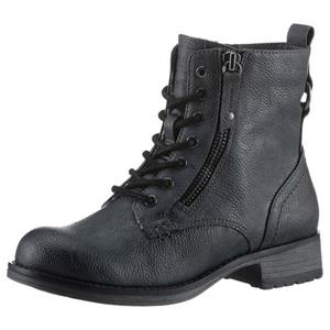 Mustang Shoes Winterlaarzen lace-up boots, ankle boots, block heel, with zipper