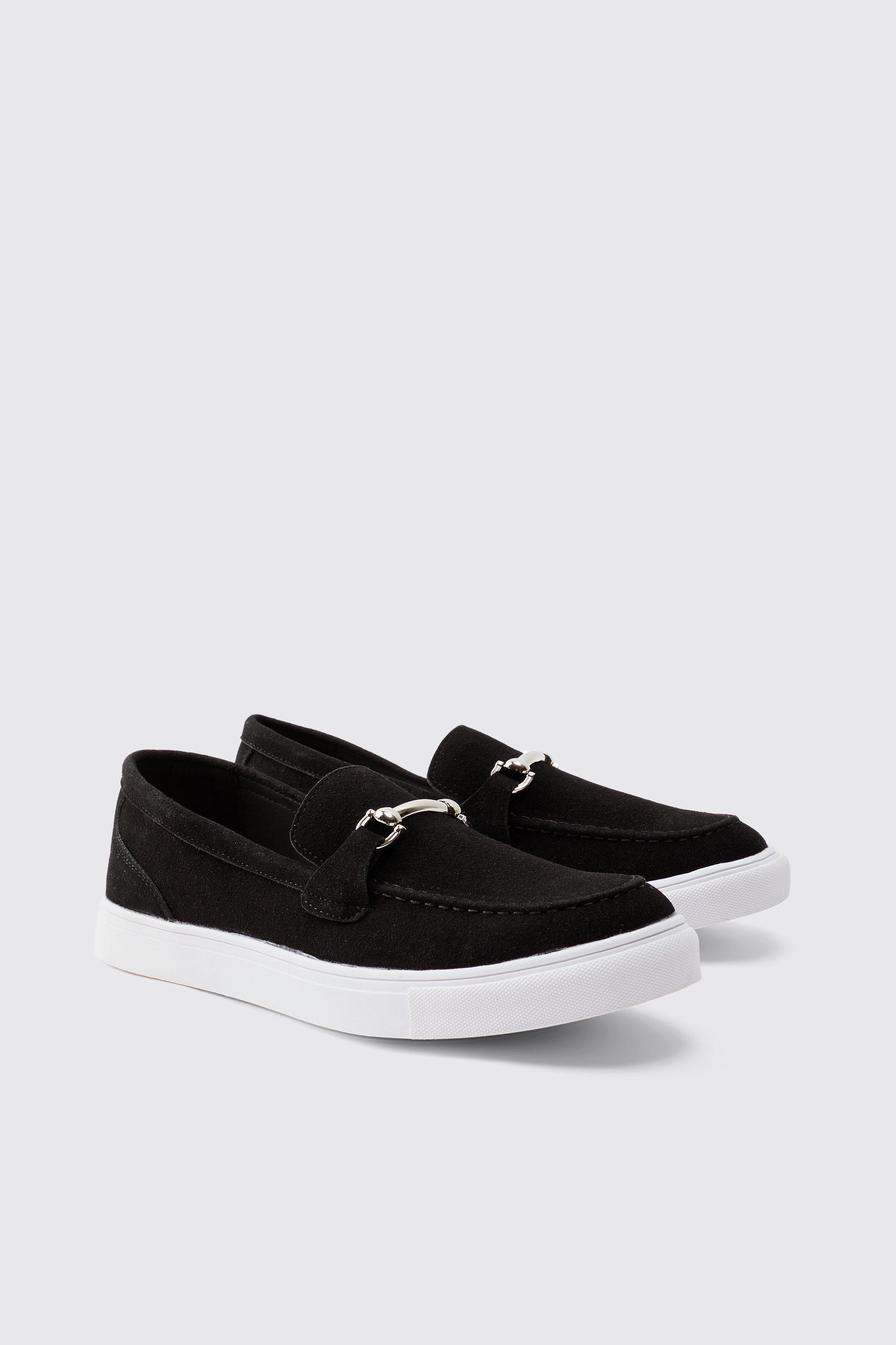 Boohoo Dikke Nep Suède Loafers, Black