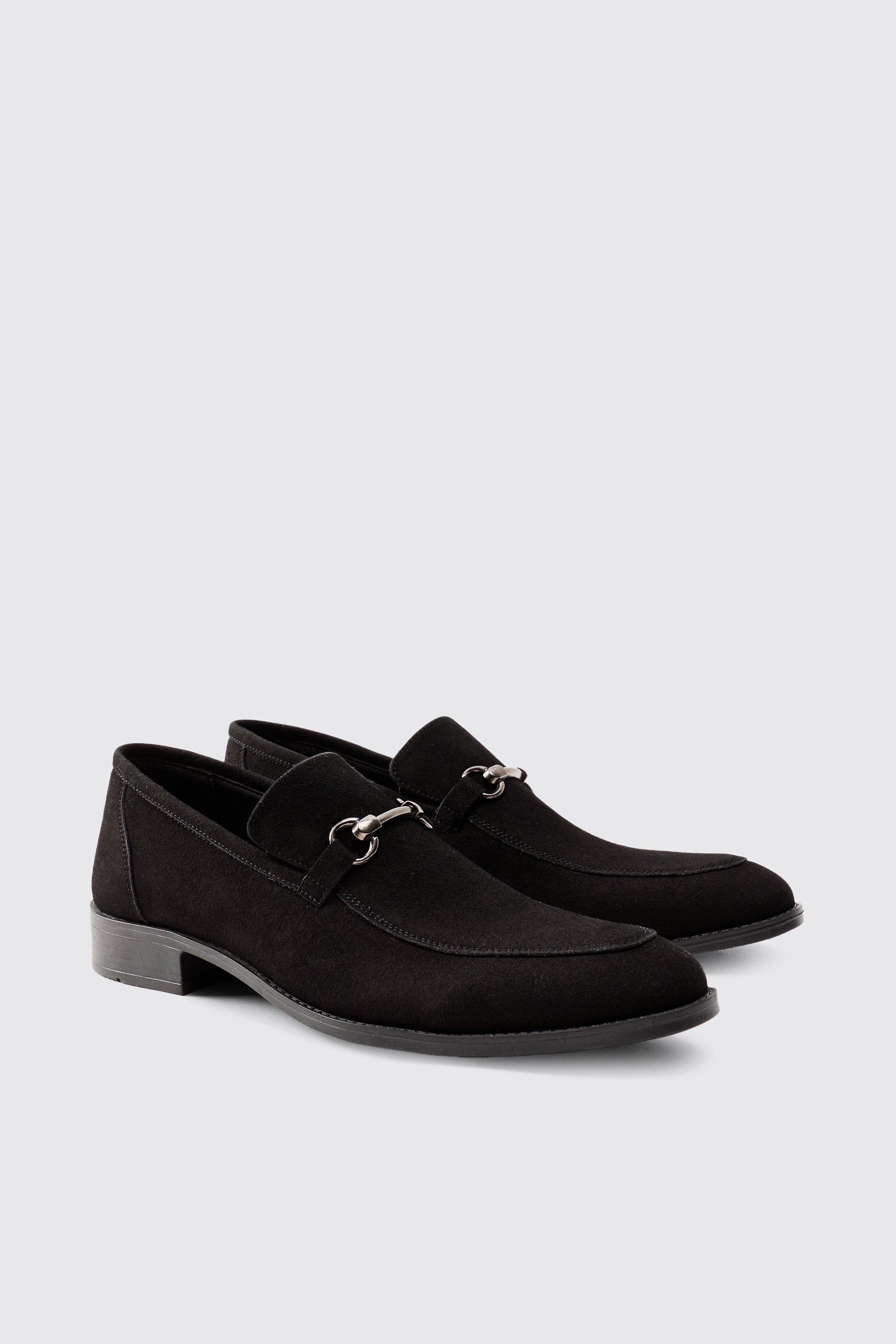 Boohoo Nep Suède Loafers, Black