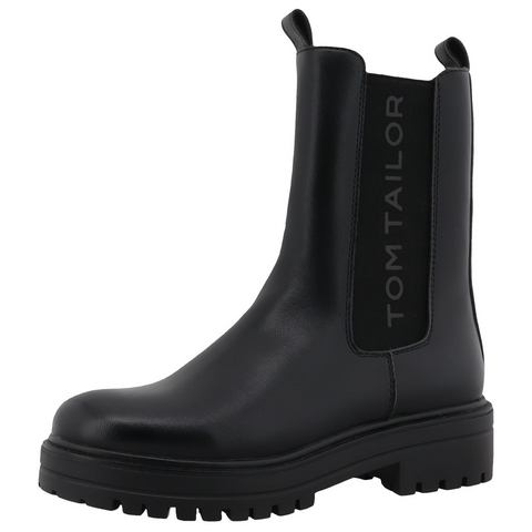 Tom Tailor Chelsea-boots blokhak, chunky boots, enkellaars met twee aantrekloopjes