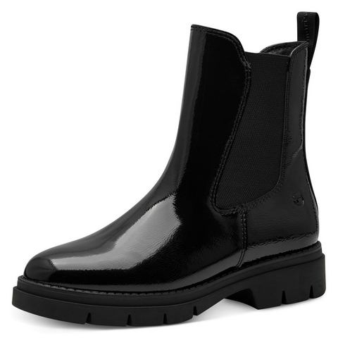 Tamaris Chelsea-boots hakken, enkellaars, zakelijke schoen, instaplaarzen, t-logo-decoratie