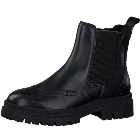 Marco Tozzi Chelsea-boots laarzen, enkellaars, chunky boots met modieuze lyra-perforatie