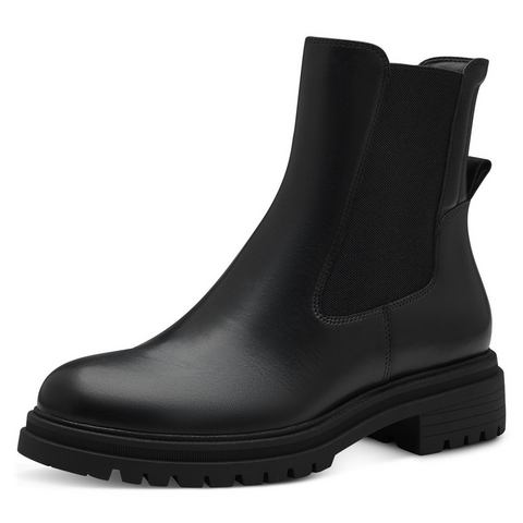 Tamaris Chelsea-boots blokhak, combat boots, enkellaars met stretch-inzet