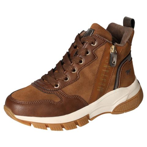 Mustang Shoes Veterschoenen high top sneaker, enkellaars met extra ritssluiting