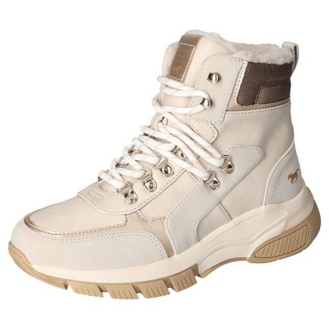 Mustang Shoes Winterlaarzen , veterschoenen, outdoorlaarzen, warme voering, met schachtkussen