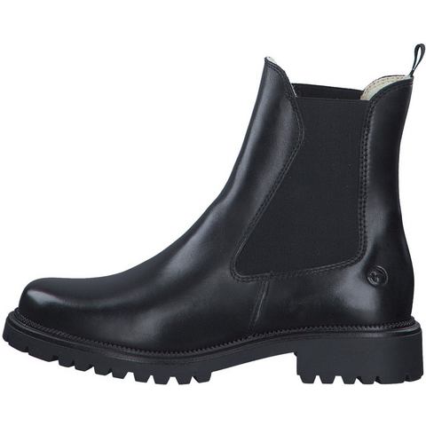 Tamaris Winterlaarzen blokhak, chelseaboots, instap schoen met warm voering