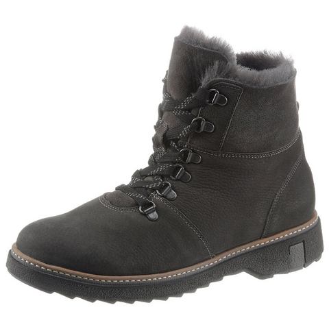 Waldläufer Winterlaarzen HITOMI outdoor boots, lace-up boots with lambswool lining, h-width