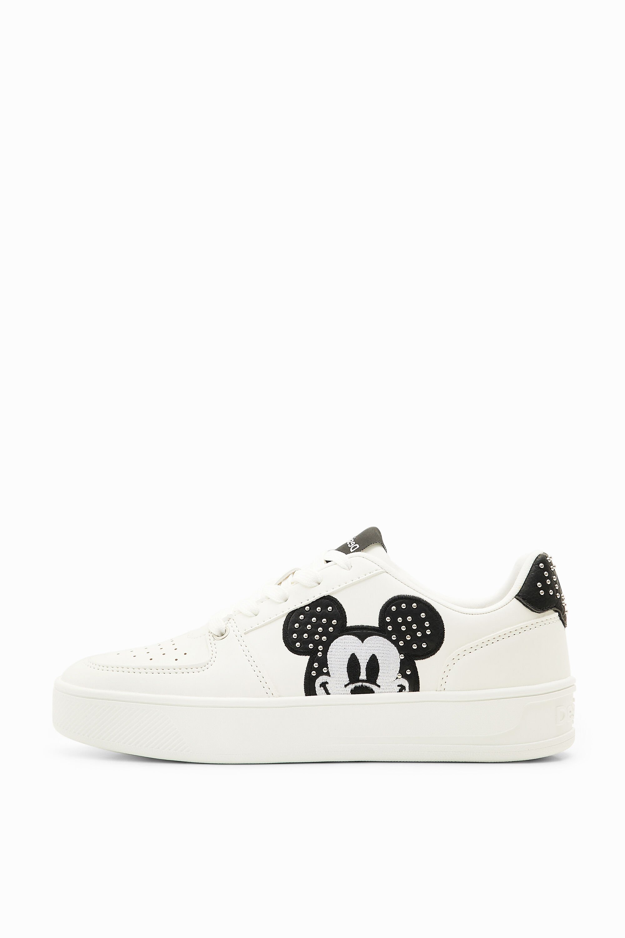 Desigual Sneakers met studs en Mickey Mouse - WHITE