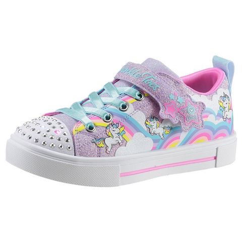 Skechers Sneakers TWINKLE SPARKS - JUMPIN CLOUDS met glittersteentjes, vrijetijdsschoen, lage schoen, veterschoen