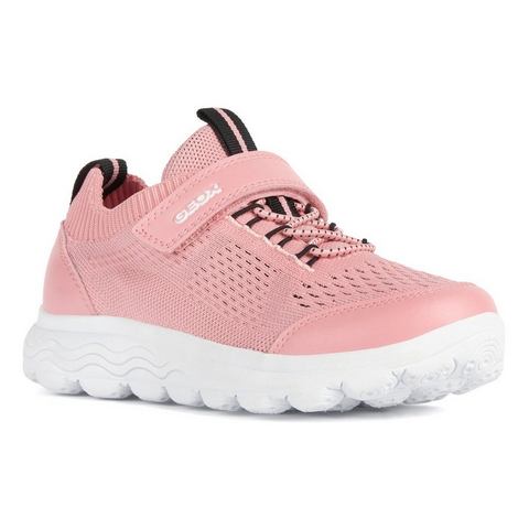 Geox Sneakers J SPHERICA GIRL met elastische inzet, vrijetijdsschoen, lage schoen, veterschoen