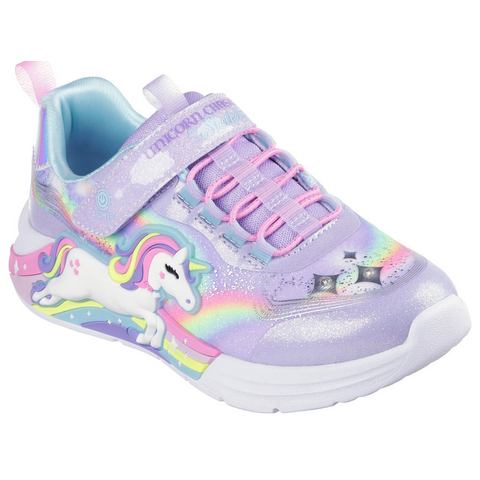 Skechers Sneakers UNICORN CHASER , knipper schoen, led schoen, klittenbandschoen met knipperend eenhoorn