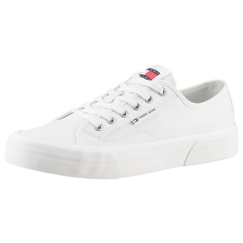 TOMMY JEANS Sneakers TJM LACE UP CANVAS COLOR met label, vrijetijdsschoen, lage schoen, veterschoen