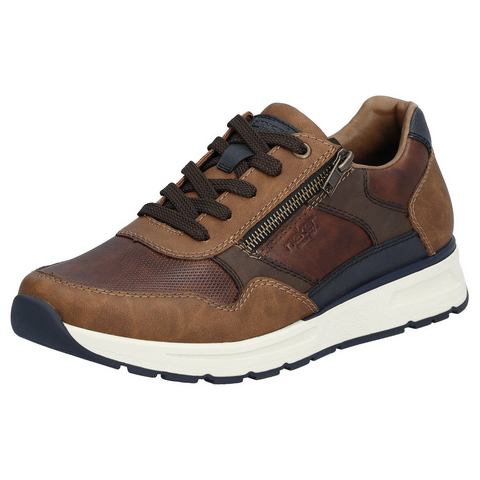 Rieker Sneakers met gepolsterde schaprand, vrijetijdsschoen, lage schoen, veterschoen