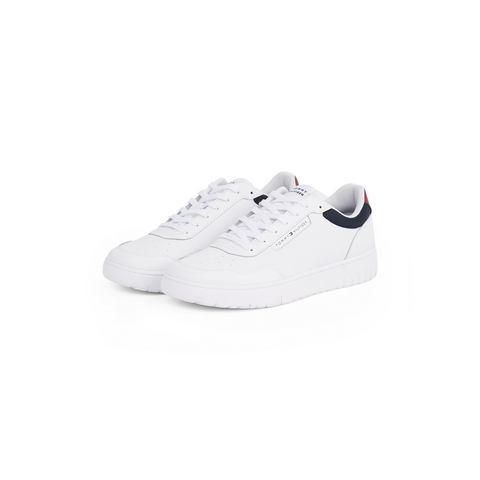 Tommy Hilfiger Plateausneakers TH BASKET CORE LITE LTH freizeitschoen, veterschoen, lage schoen met gevoerde schacht