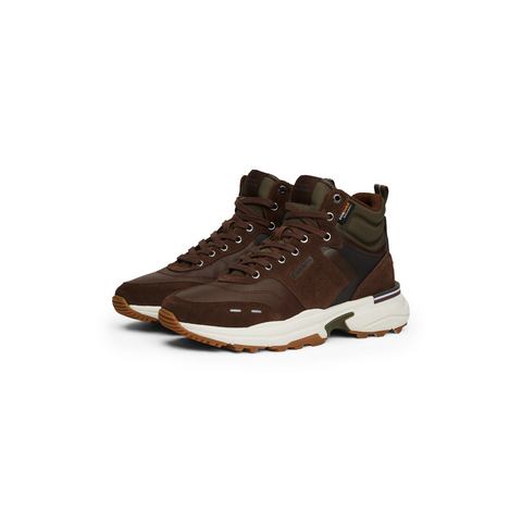 Tommy Hilfiger Sneakers met sleehak M RUNNER CORDURA HI LTH MIX sleehak, veterschoenen, veterschoen met gevoerde schacht