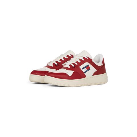 TOMMY JEANS Plateausneakers TJW RETRO BASKET ESS vrijetijdsschoen, lage schoen, veterschoen met zijlogo-vlag