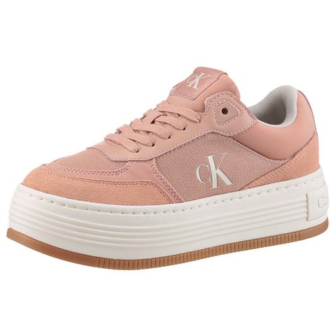 Calvin Klein Plateausneakers BOLD FLATF LOW MIX MG MEDIA veterschoenen, vrijetijdsschoen, lage schoen met zijlogo