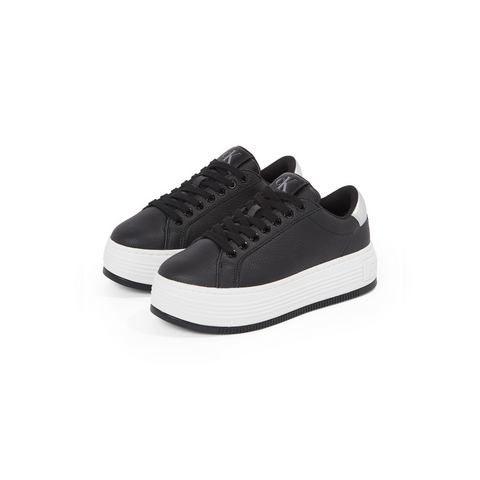 Calvin Klein Plateausneakers BOLD FLATF LOW MIX OHB veterschoenen, lage schoen, vrijetijdsschoen met hielcontrast