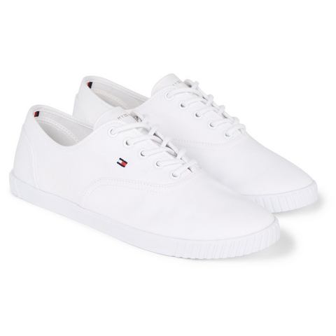 Tommy Hilfiger Sneakers CANVAS LACE UP SNEAKER in smalle vorm, vrijetijdsschoen, lage schoen, veterschoen