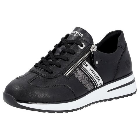 Remonte Sneakers met sleehak met zijrits, vrijetijdsschoen, lage schoen, veterschoen