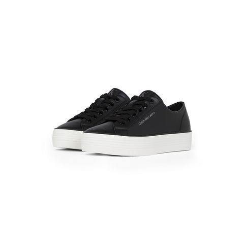 Calvin Klein Sneakers BOLD VULC FLATF LOW LTH IN lage schoen, veterschoen, freizeitschoen met ck-logo op de hak