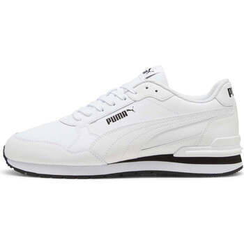 ST Runner v4 Leather unisex sneakers, Zwart/Wit, Maat 41 | PUMA