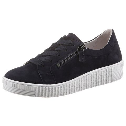Gabor Plateausneakers met twee ritsen, vrijetijdsschoen, lage schoen, veterschoen
