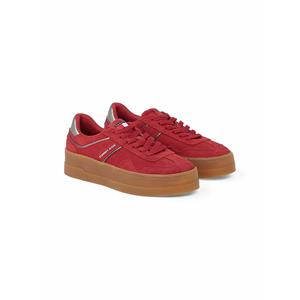 TOMMY JEANS Plateausneakers THE GREENWICH FLATFORM ELEVATED veterschoenen, vrijetijdsschoen, lage schoen met logo-applicatie