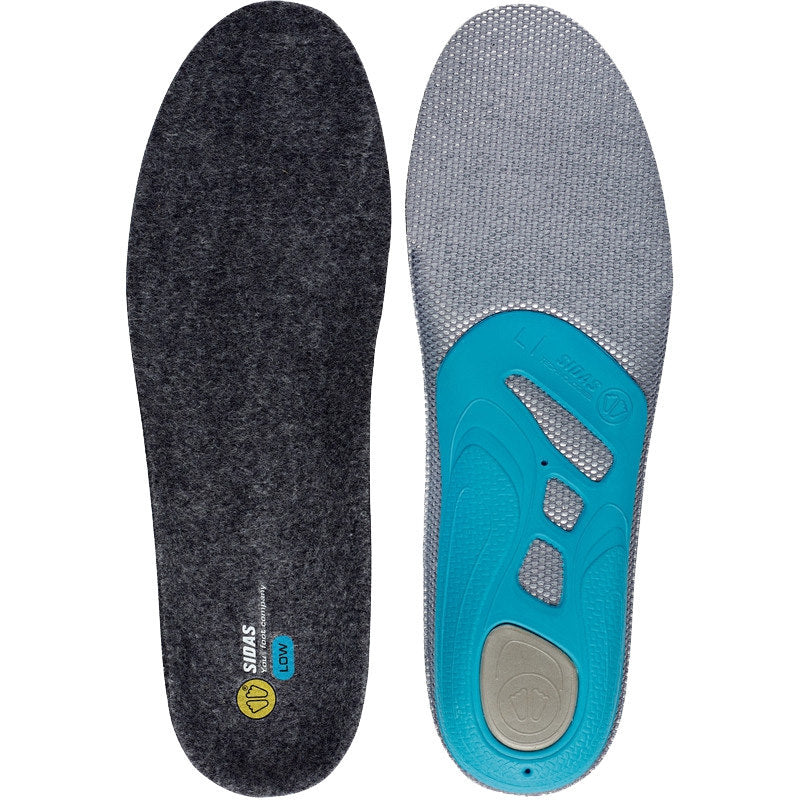 Sidas 3Feet Merino Low inlegzolen voor skischoenen, 22-23