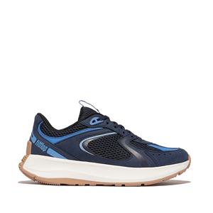 FitFlop F-mode flow suede/mesh/leather flatform sneakers