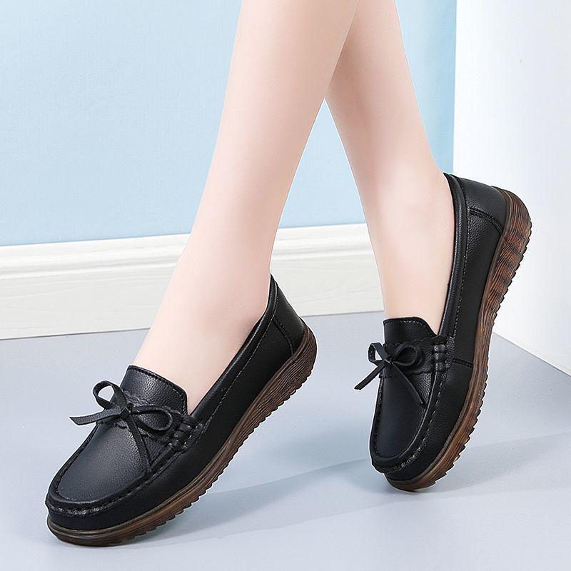 Shoes Arena Antislipmocassins van echt leer voor dames - Ademende instappers voor moeders van middelbare leeftijd Size 35, order one size up