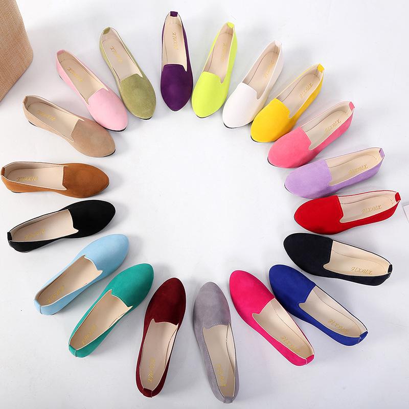Shoes Arena Dames flats: Candy Color, werk- en zwangerschapskleding, lente- en herfstcollectie 2023, maat 43. 37 donkerpaarse kleur