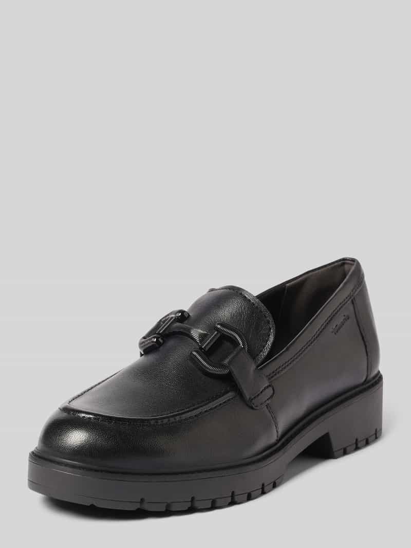 Tamaris Penny loafers met label in reliëf