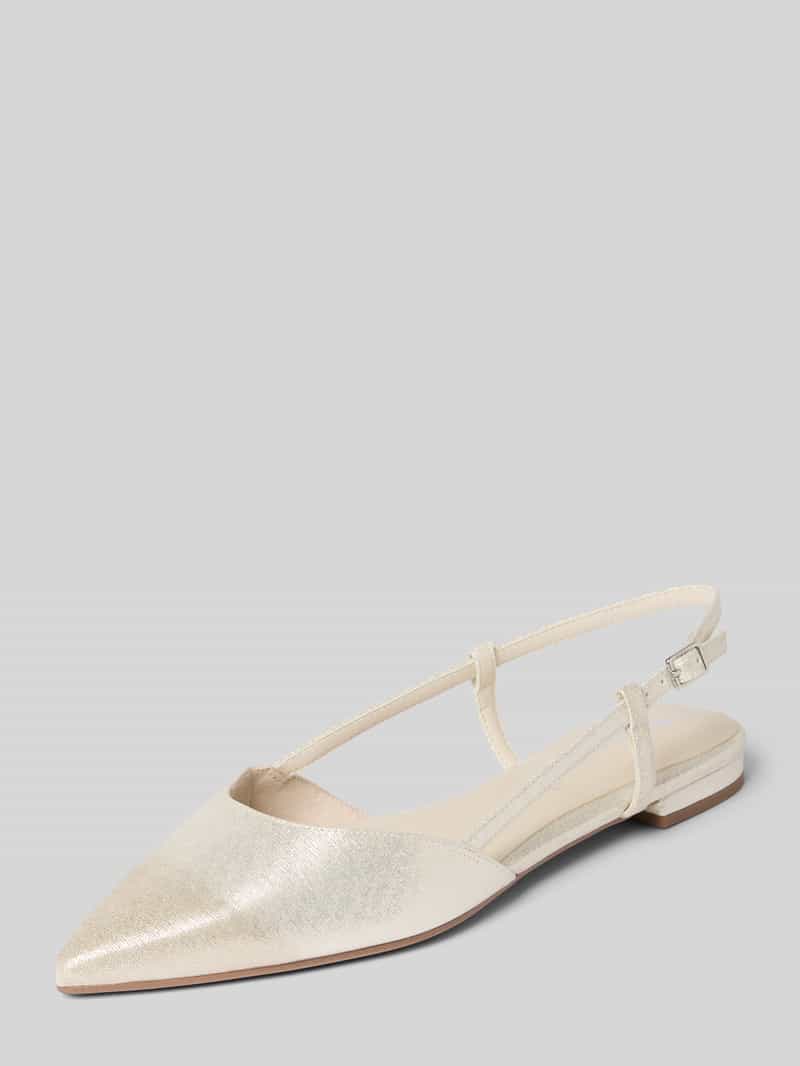 Tamaris Glinsterende ballerina's met riempjes en doornsluiting