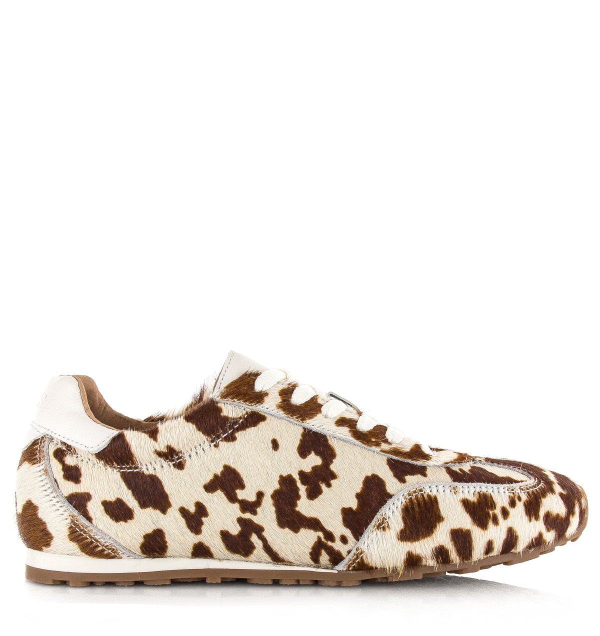 DWRS LABEL DWRS - SAVA cow hair on sneakers beige Leer Dames