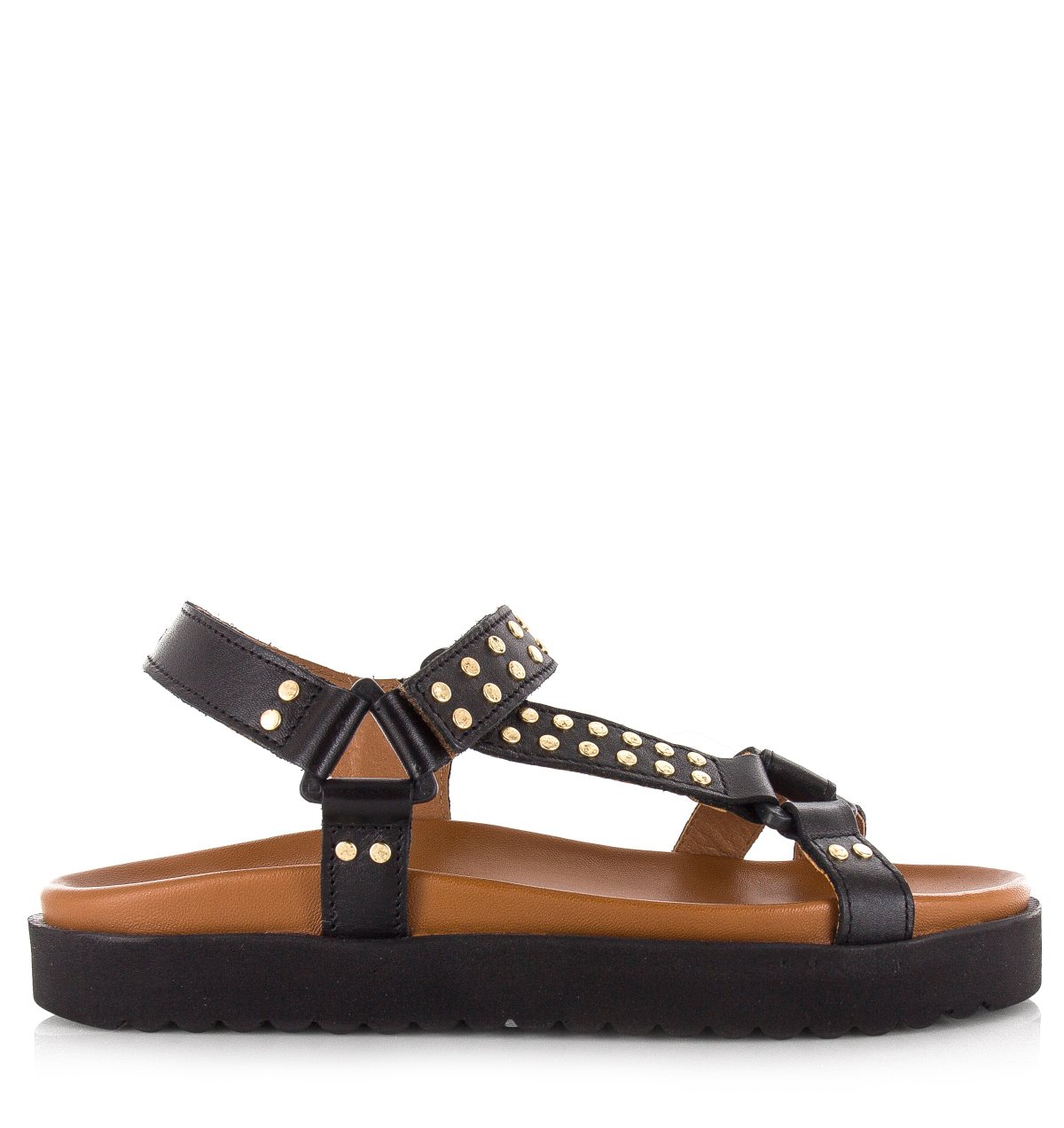 DWRS LABEL DWRS - KODIAK leren sandalen met studs Leer Dames