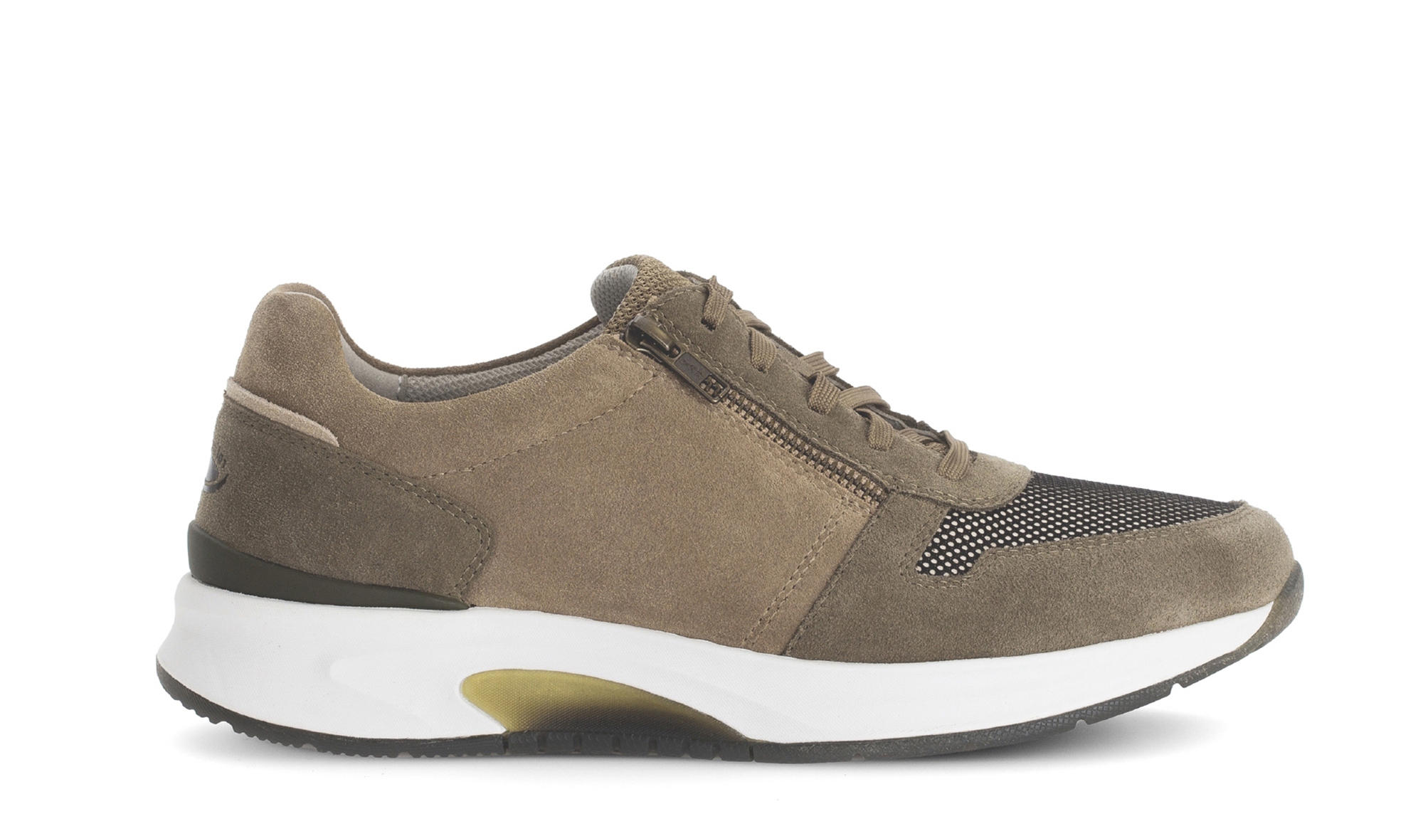 Gabor Rollingsoft Sneakers met sleehak , vrijetijdsschoen, lage schoen, veterschoen met buitenrits, g-breedte