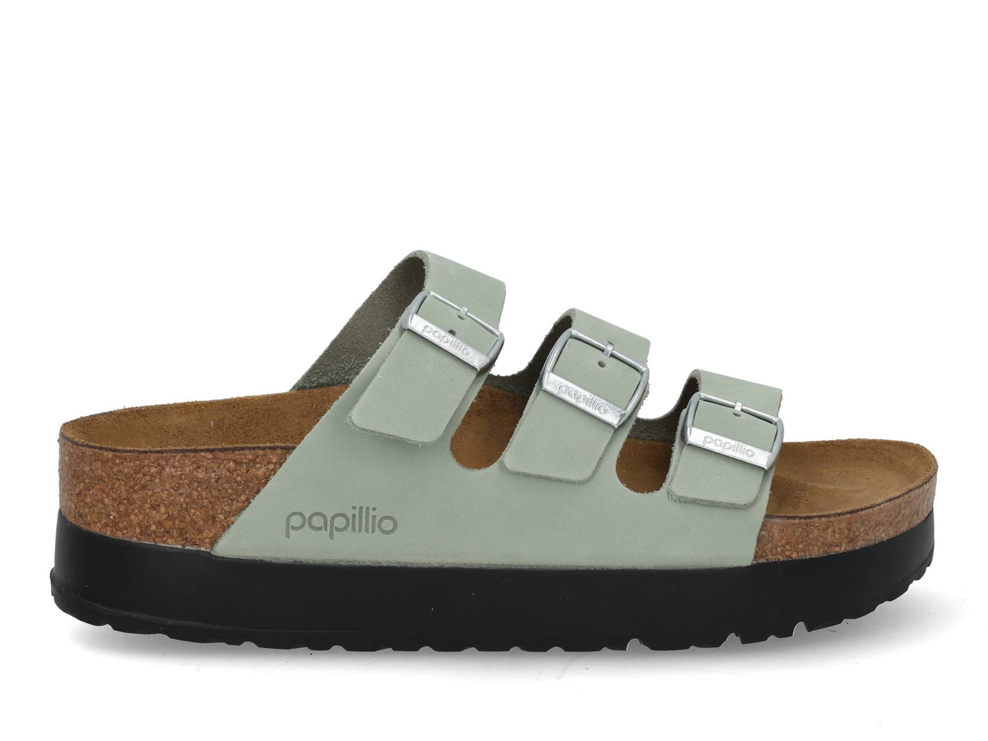 Birkenstock Florida III rap flex platform pure sage Grijs 