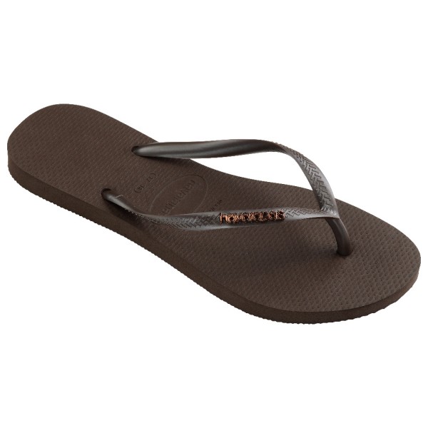 Havaianas  Women's Slim Logo Metallic - Sandalen, bruin