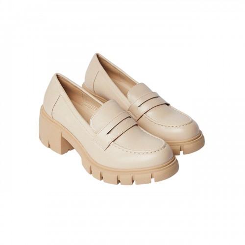 Pertemba FR - Apparel Faith dames/dames Neddie dikke Penny loafers 5 UK beige